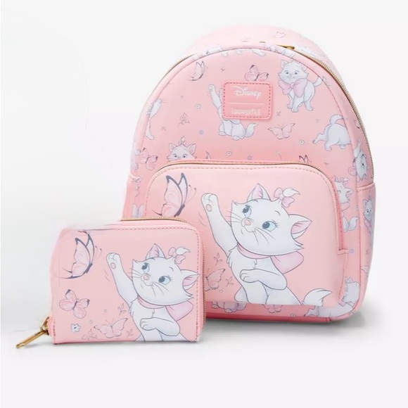 Loungefly Handbags - Loungefly Disney The Aristocats Marie Butterfly Mini backpack and wallet